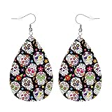 Zokola Day Of The Dead Leather Drop Earrings