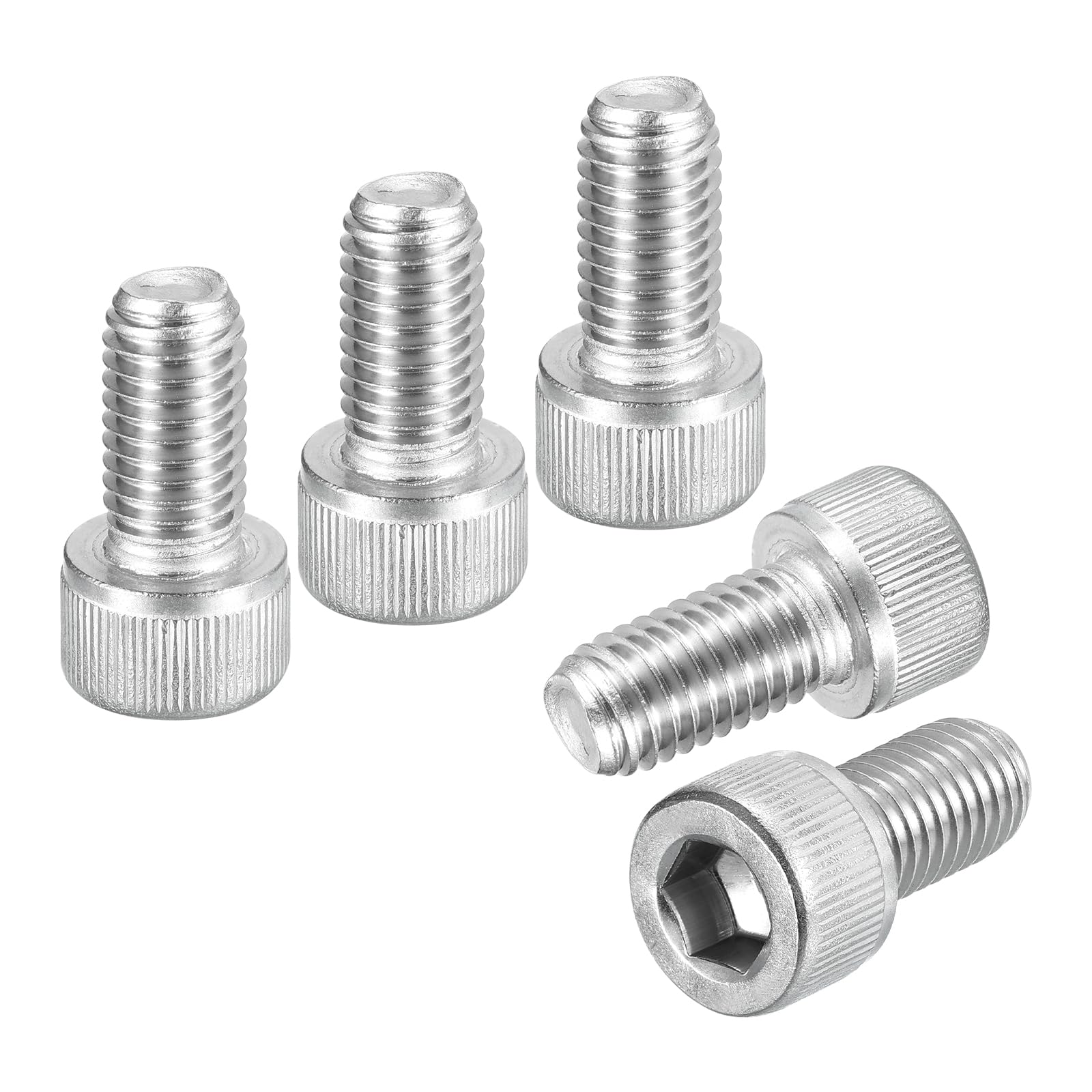 DTGN M10-1.5x20 Socket Head Cap Screws Bolts - 15Pack - Good for Road Bicycle, Mountain Bike, Auto, Motorcycle - 304 Stainless Steel Hex Head Metric Screws - Silver
