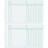 Skyygemm 200 Pcs Ledger Sheets 5" x 8.5" Extra Sheets Ledger Paper for Bookkeeping Columnar Pad for Business Accounts Payable