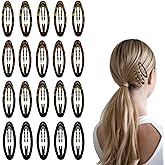 20 Pieces Hair Clips for Thick Hair 2.8 Inch Oval Shape Black XL Hair Clips for Women Metal Snap Non-Slip Hair Grips Hair Accessories (Tortoise Shell Oval)