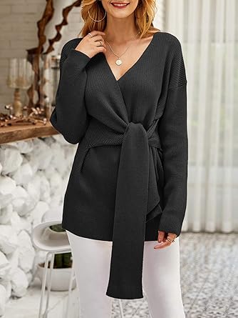 black dress with grey cardigan