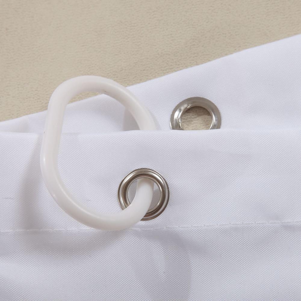 Sfoothome 90cm Wide x 180cm Long White Shower Curtain,Waterproof Polyester Shower Curtain Liner, Bath Curtain For Bathroom - Image 3