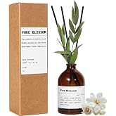 Reed Diffuser Set, Pure Blossom, 3.4 fl oz, Oil Diffusers with Sticks | with Eucalyptus Leaves, Air Freshener Diffuser for Bathroom &amp; Bedroom Decor, Long-Lasting Essential Oil Home Fragrance