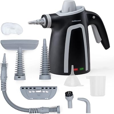 - Limpador a Vapor Portátil 1050W, Vaporizador Multiusos, 9 Acessórios