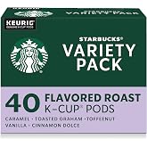 Starbucks K-Cup Coffee Pods, Flavored Hot or Iced Coffee, Variety Pack, 40 Keurig Pods