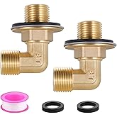 Wall Mount Commercial Faucet Installation Kit, Lead-Free (90 Degree) Backsplash Mount Set for Stainless Steel Commercial Kitchen Prep Sinks and Utility Sinks