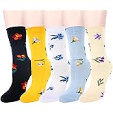 Benefeet Sox Womens Novelty Funny Crew Socks Girls Cute Animal Colorful Floral Patterned Silly Funky Casual Cotton Socks