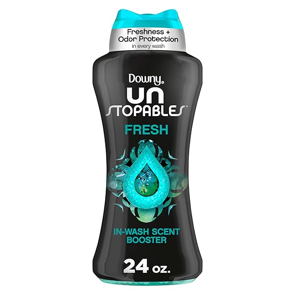 DOWNY UNSTOPABLES IN WASH SCENT BOOSTER BEADS, FRESH SCENT, 24 OZ, LAUNDRY BEADS FOR ODOR PROTECTION, LAUNDRY SCENT BOOSTERS