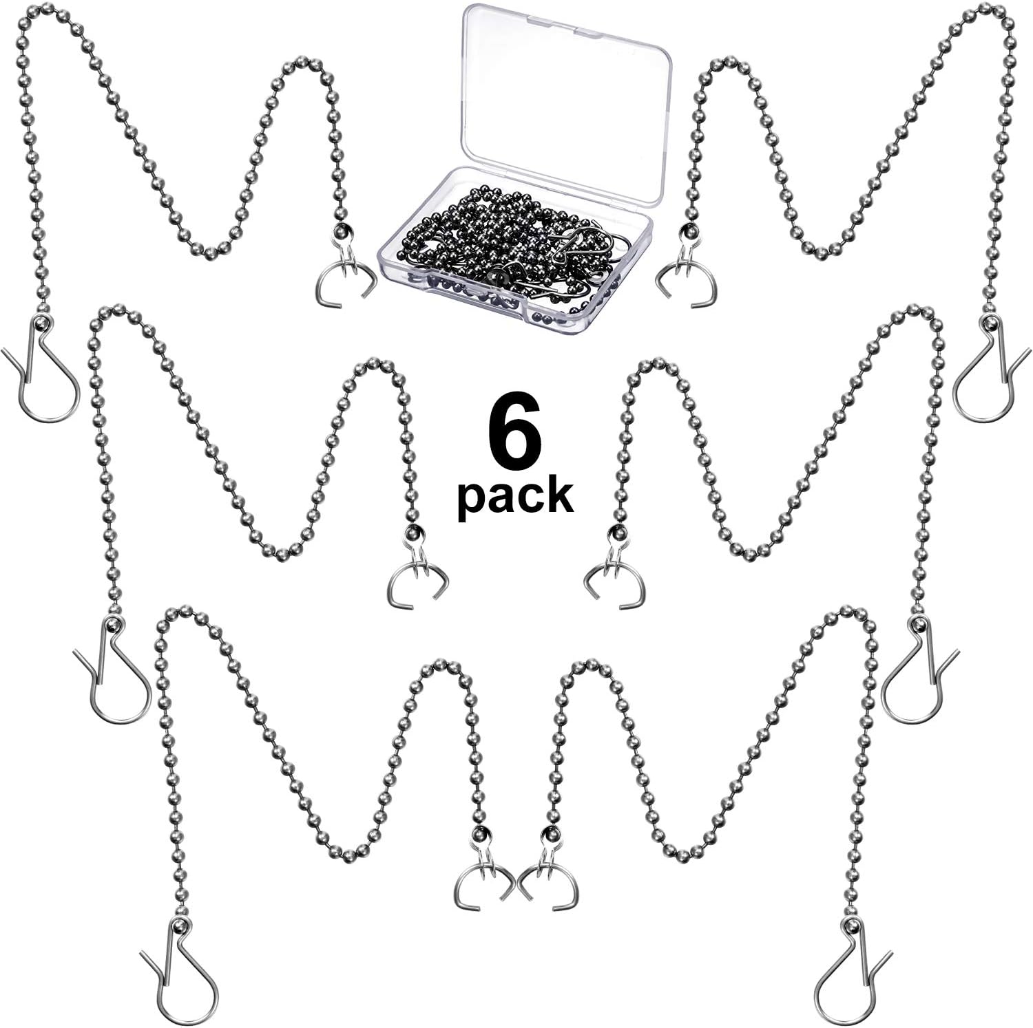 6pack Toilet Handle Beaded Chain Universal Toilet Flapper Chain