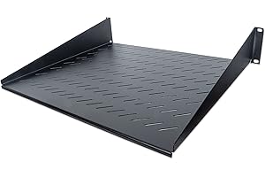 INTELLINET NETWORK SOLUTIONS Intellinet 2U Server Rack Shelf - Universal Vented Rack Mount Cantilever Tray for 19 Inch Network Equipment Rack & Cabinet - Heavy Duty Steel - Weight Load Capacity 55lb – 3 Yr Mfg Warranty – 712514