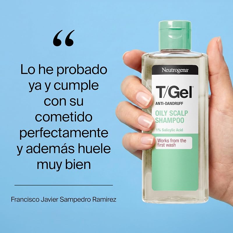 T/Gel Champú Anticaspa para Cabello Graso 250 ml 2 uds