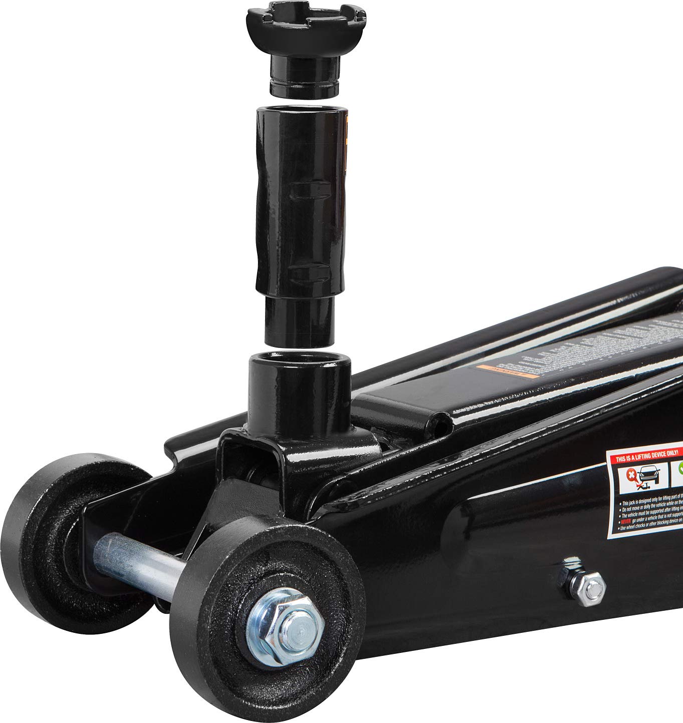 Torin AT83006B Hydraulic Trolley Service/Floor Jack with Extra Saddle (Fits: SUVs and Extended Height Trucks): 3 Ton (6,000 lb) Capacity, Black