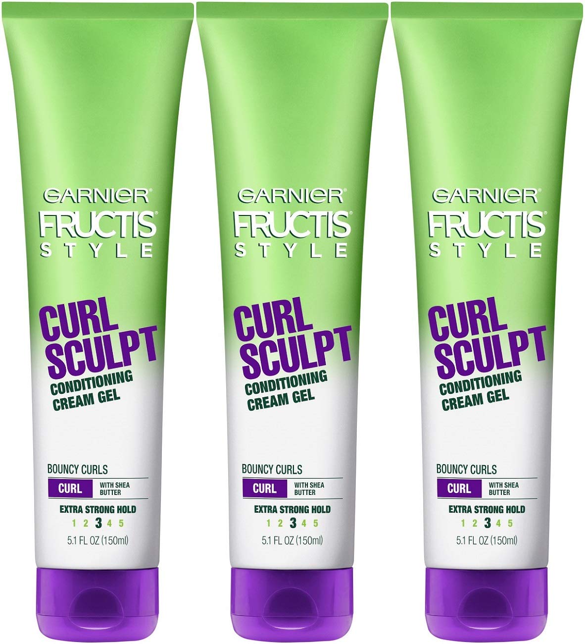 Garnier Fructis Style Curl Sculpt Conditioning Cream Gel 5 oz (Pack of 3)