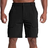 Jessie Kidden Mens Stretch Casual Lightweight Water Resistant Quick Dry Cargo Fishing Hiking Shorts