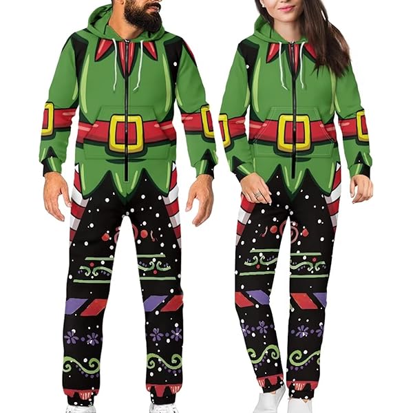 Matching Christmas Pajamas Couples Onesies Pyjamas Homme Kgromfy