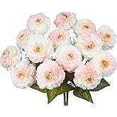 GhuaH 2 Pcs Artificial Flowers Zinnias Silk Flowers with Stems Zinnia Elegans Artificial Flowers for Outdoors Floral Arrangements Table Centerpieces Wedding Party Home Spring Summer Decor Pink