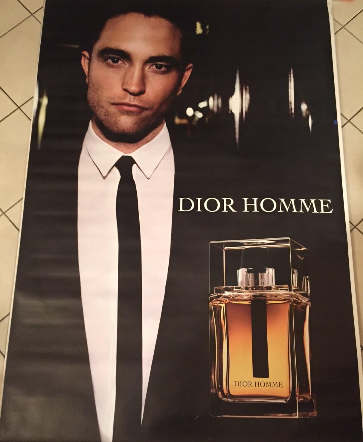 AFFICHE DIOR HOMME \ Parfum Robert Pattinson 120x175 cm AFFICHE