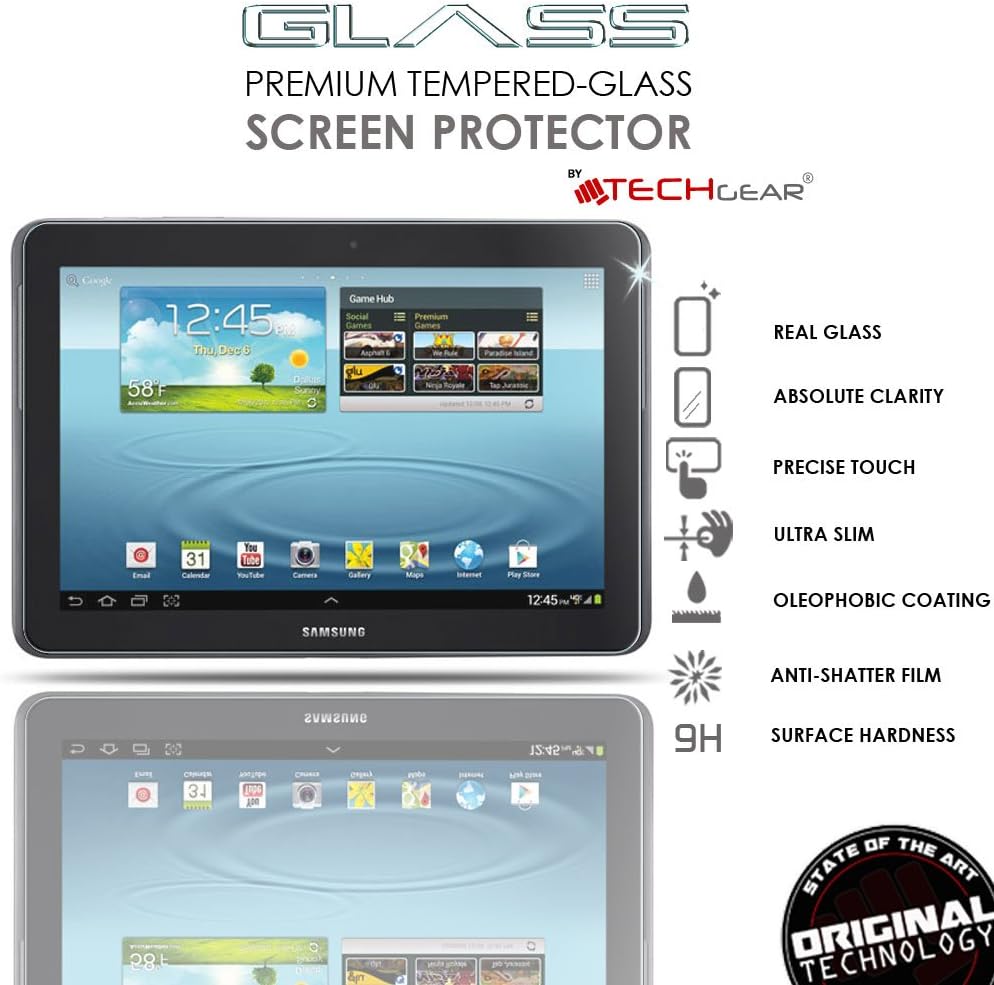 TECHGEAR GLASS Edition fits Samsung Galaxy Tab 2 10.1" (GT-P5100 Series) - Genuine Tempered Glass Screen Protector Guard Cover - Image 3