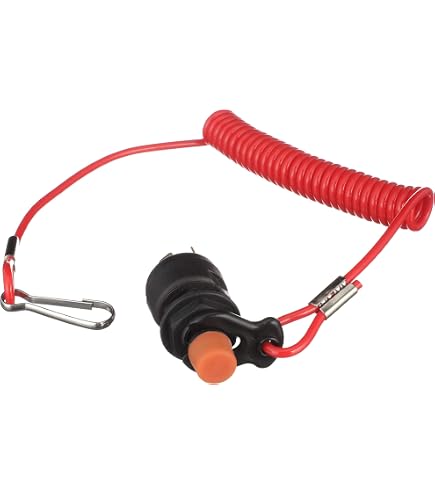 PENIKOKO 4-Pack Boat Engine Lanyard Safety Cord – Emergency Shut-Off Wrist Strap For Motorboats & Outboards