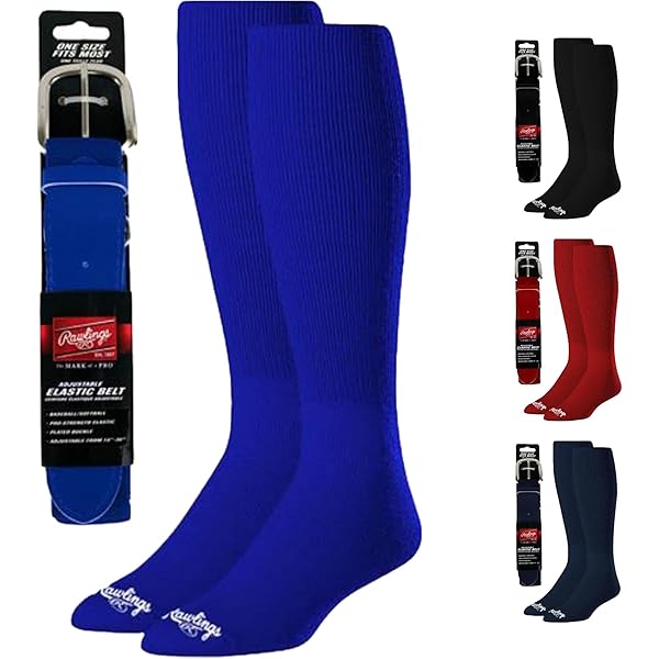 Haysandy Baseball Sock And Belt Combo Set 2 Thick Adjustable - View #13