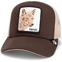 Goorin Bros. "The Farm" Kids Trucker Hat - Adjustable Snapback With Animal Patch, Brown (One Size)