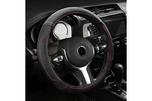 DIDIDA Wheel Cover Microfiber Leather Universal Fit for Universal 15 inch,Black