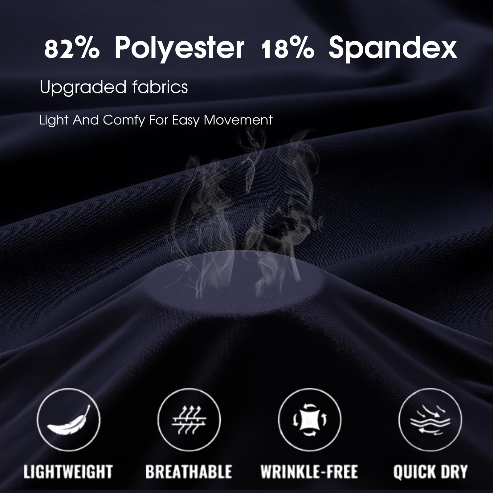 PINSPARK Men's Golf Pants UPF50+ Stretch Lightweight Quick Dry Pants Elastic Waist Pants with Zipper Pockets Joggers Workout Blue Purple