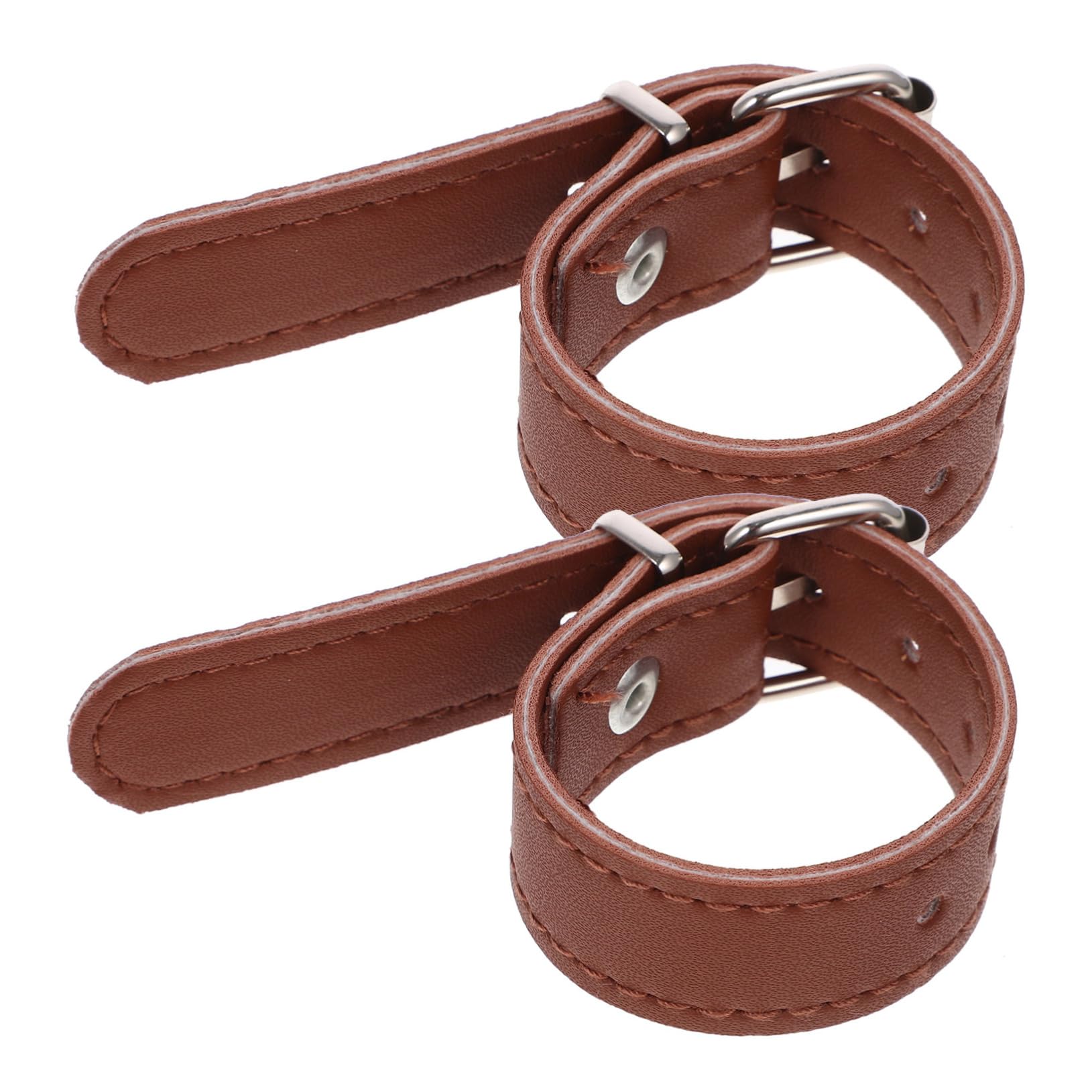 BESPORTBLE 1 Pair Bicycle Basket Leather Buckle Cycling Basket Strap Bike Basket Pu Strap Bike Cargo Leather Straps Bike Container Belt Bike Basket Fixer Leash Child Hook Rack Thicken