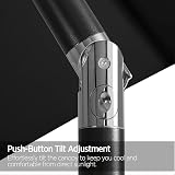 Yaheetech Garden Parasol 2.3M Patio Umbrella with 6 Ribs Black view 7