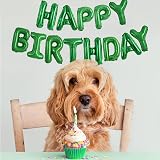 TONIFUL 16 Inch Happy Birthday Foil Letter Balloons Green Banner view 5