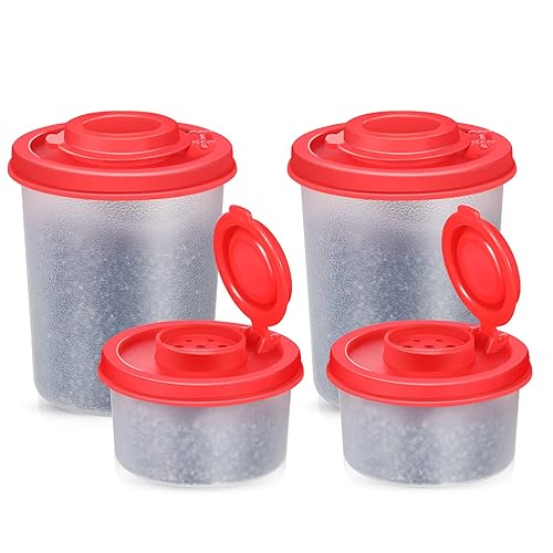 Pieces Salt and Pepper Shakers Spice Containers with Lids Clear