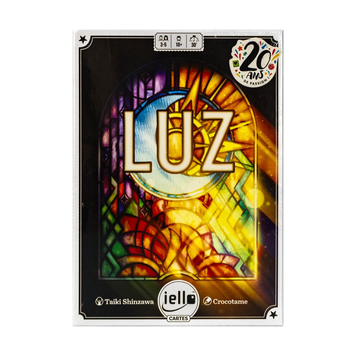 IELLO Luz – French Version – Fold & Deduction Card Game, Hidden Information Strategic Bet – 3 to 5 Players | 30 Min | Ages 10+