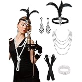 PLULON 1920s Accessories for Women, Great Gatsby Flapper Dress Accessories Fashion Roaring 20s Costume for Women