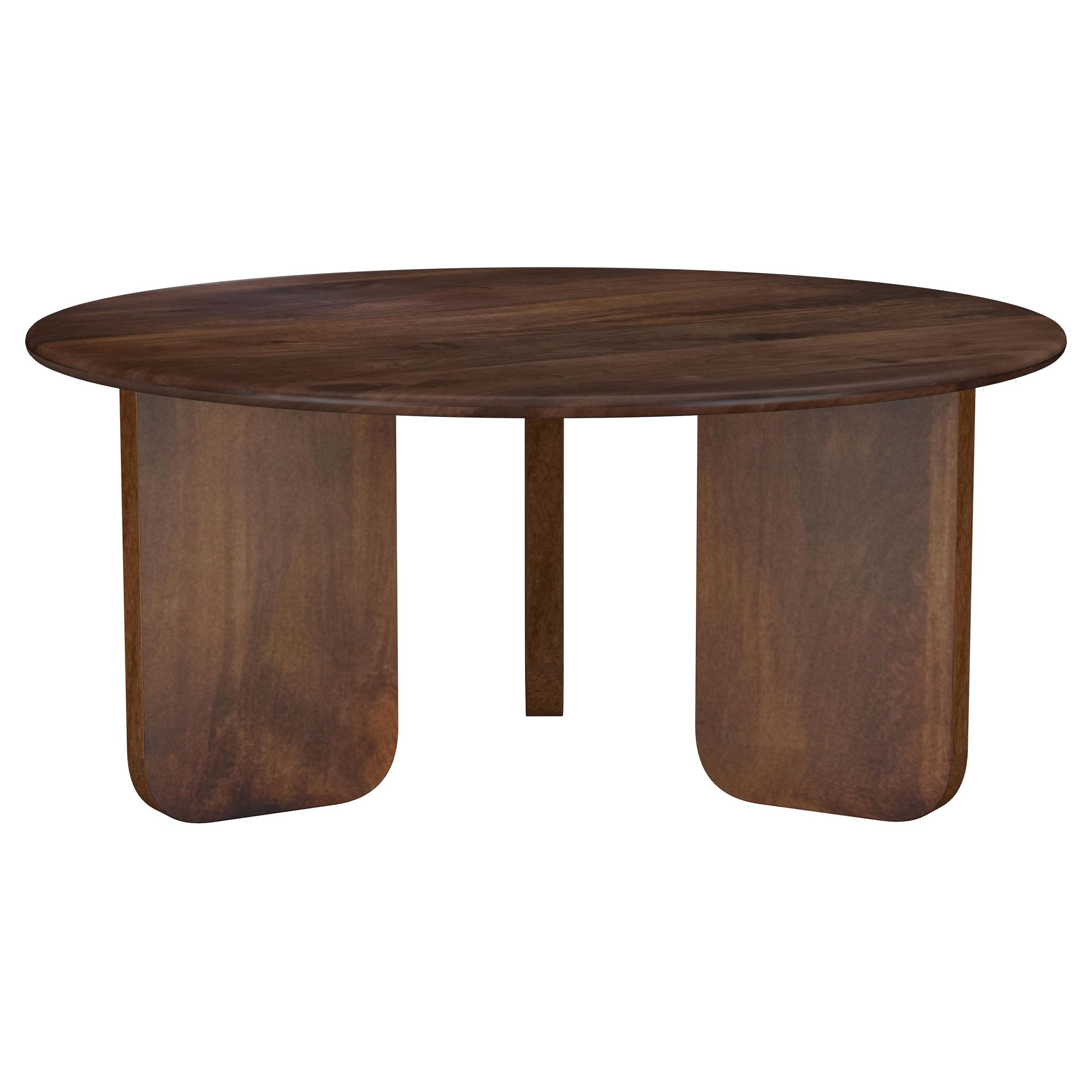 Photo 1 of ********************ONE OF THE LEGS IS NOT COMPLETELY BOLTED ON AND MOVES*********
Coaster Home Furnishings - Dale - Mango Wood - Round Coffee Table with Slab Base, Circular Top, Angle Leg Design - Living Room - 37 Inch - Brown - 721998