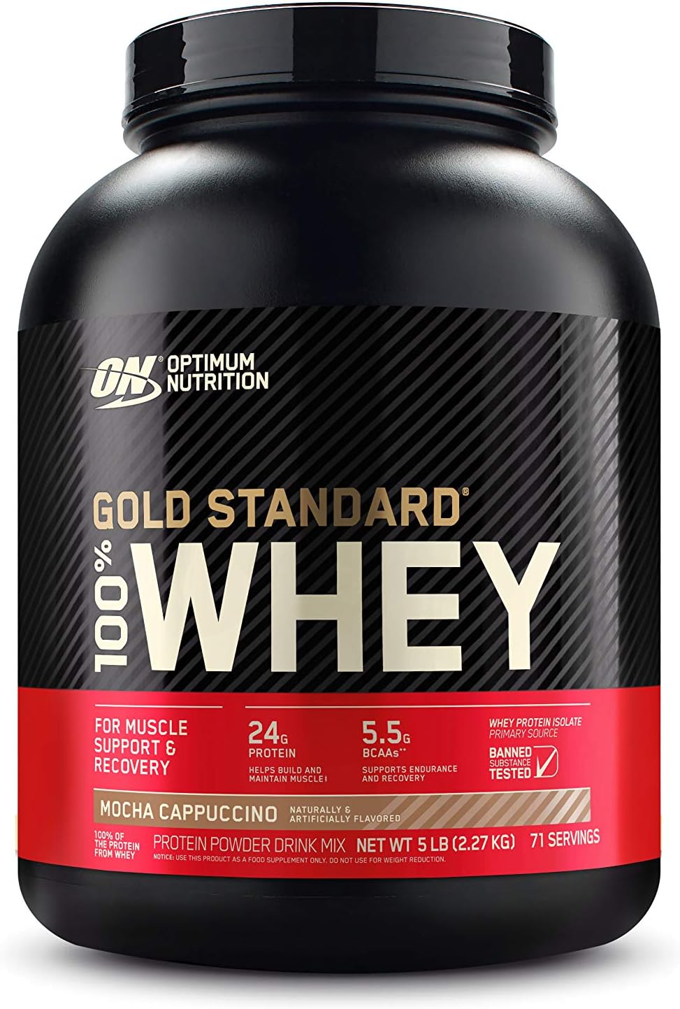 Optimum Nutrition Gold Standard 100% Whey Protein Powder, Mocha Cappuccino, 5 Pound (Packaging May Vary): Health & Personal Care