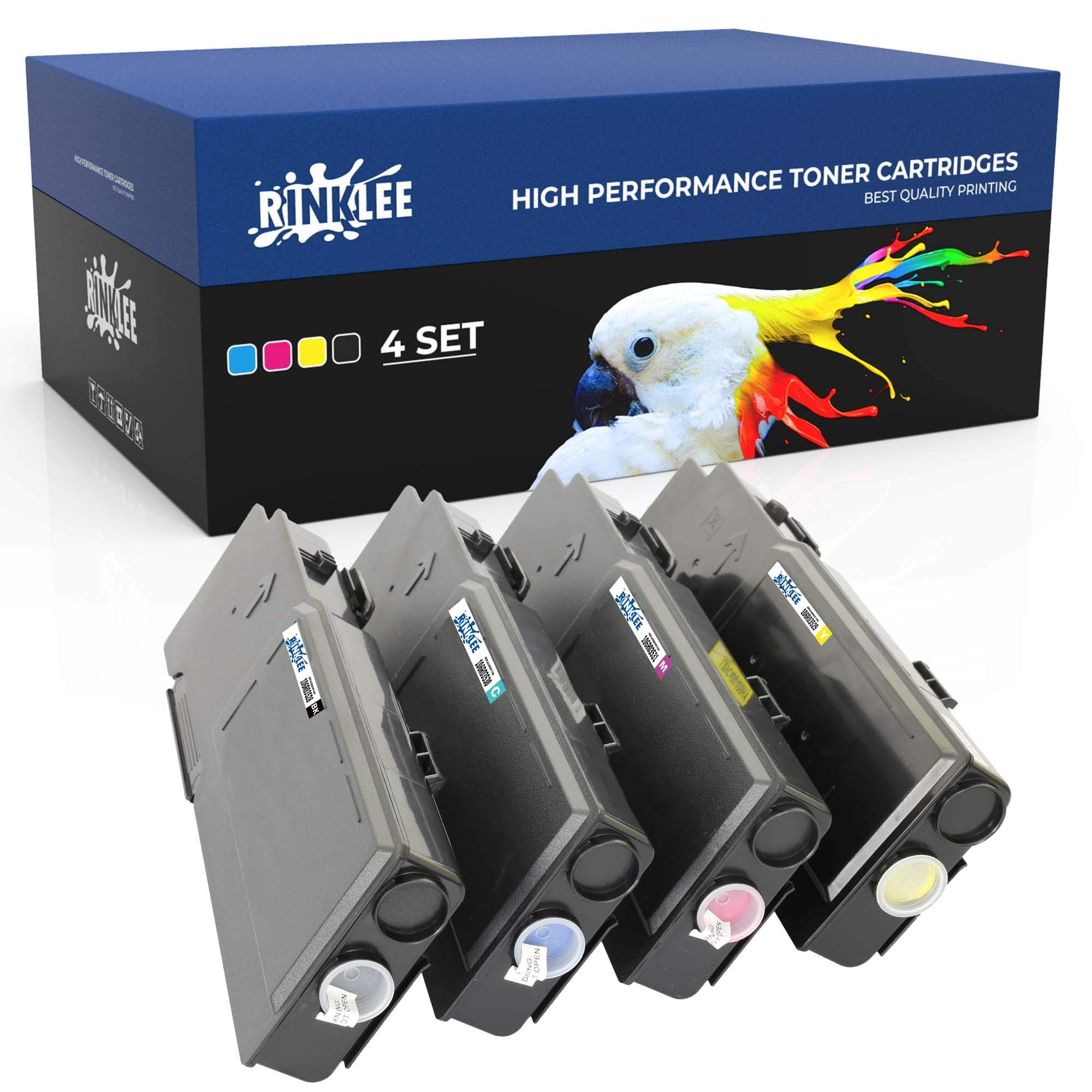 RINKLEE Toner Cartridge Compatible with Xerox VersaLink C400 C400DN C400N C405 C405DN C405N | High Yield 10500/8000 Pages | Black/Cyan/Magenta/Yellow, 4-PACK