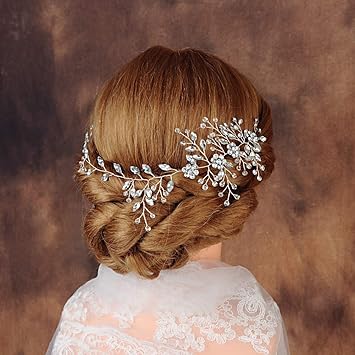 Amazon Com Azaleas Freshwater Pearl And Crystal Bridal Headband