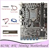 Lodokdre B250C Mining Motherboard 12x PCIE USB3.0 LGA1151 DDR4 4GB RAM+Cable view 6