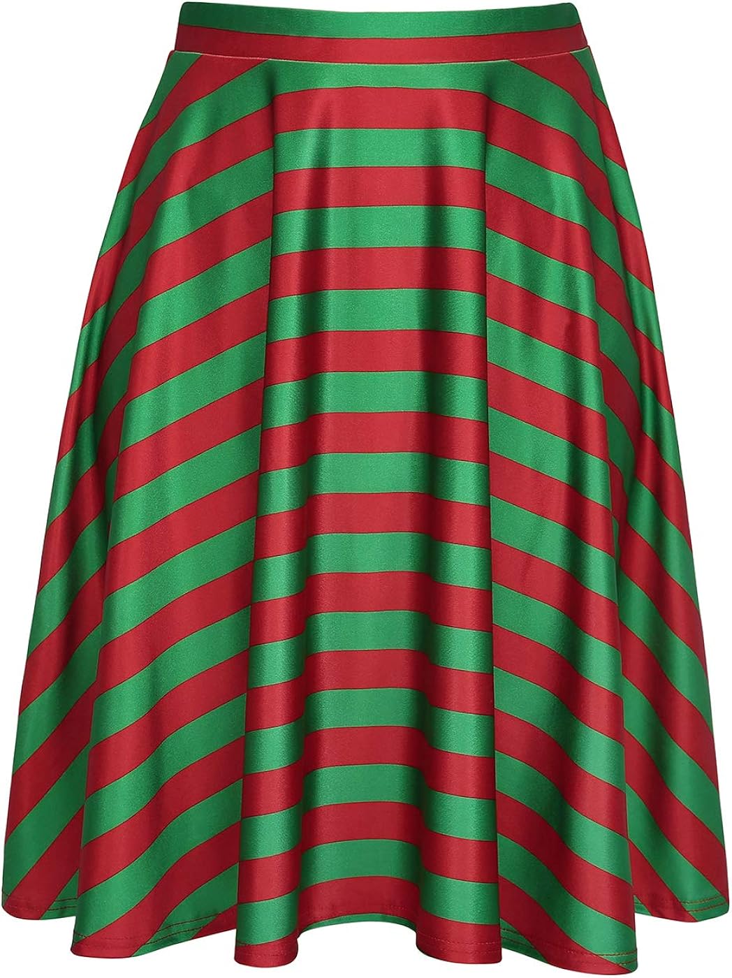 HDE Skirts for Women - Midi Skirt Skater Skirt Knee Length High Waist Fun Prints: Clothing