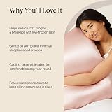 Kitsch Satin Pillowcase with Zipper, Blush, Queen Size, Machine Washable view 5