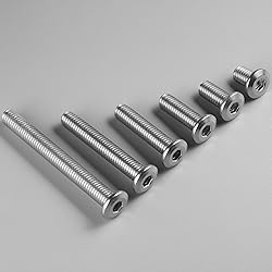 BNUOK M6-1.0 x 8mm Flat Head Hex Socket Cap Screws