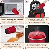Aolieh Travel Mug 380 ml Insulated Stainless Steel Red with Lid view 5