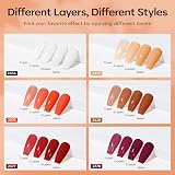 Modelones Gel Nail Polish Set 6 Colors Jelly Nude White Red Soak Off view 4