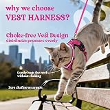 rabbitgoo Cat Harness and Lead Set Rose Red XS Adjustable Escape Proof view 3
