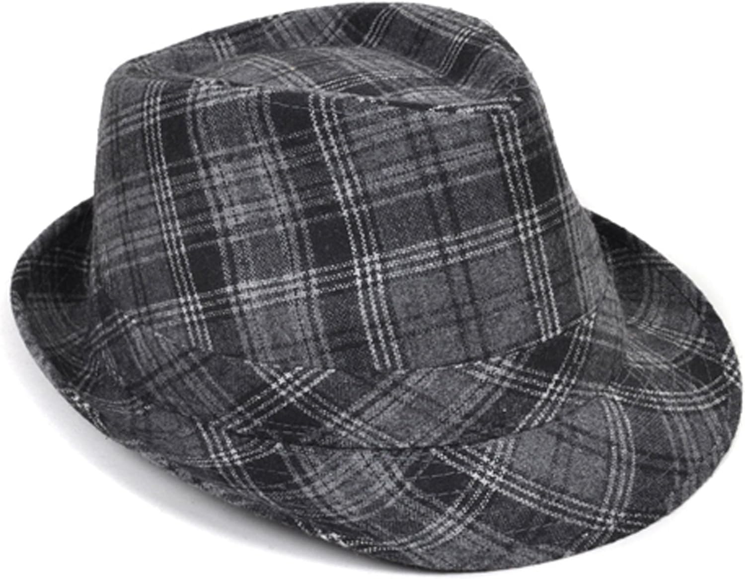 plaid trilby hat