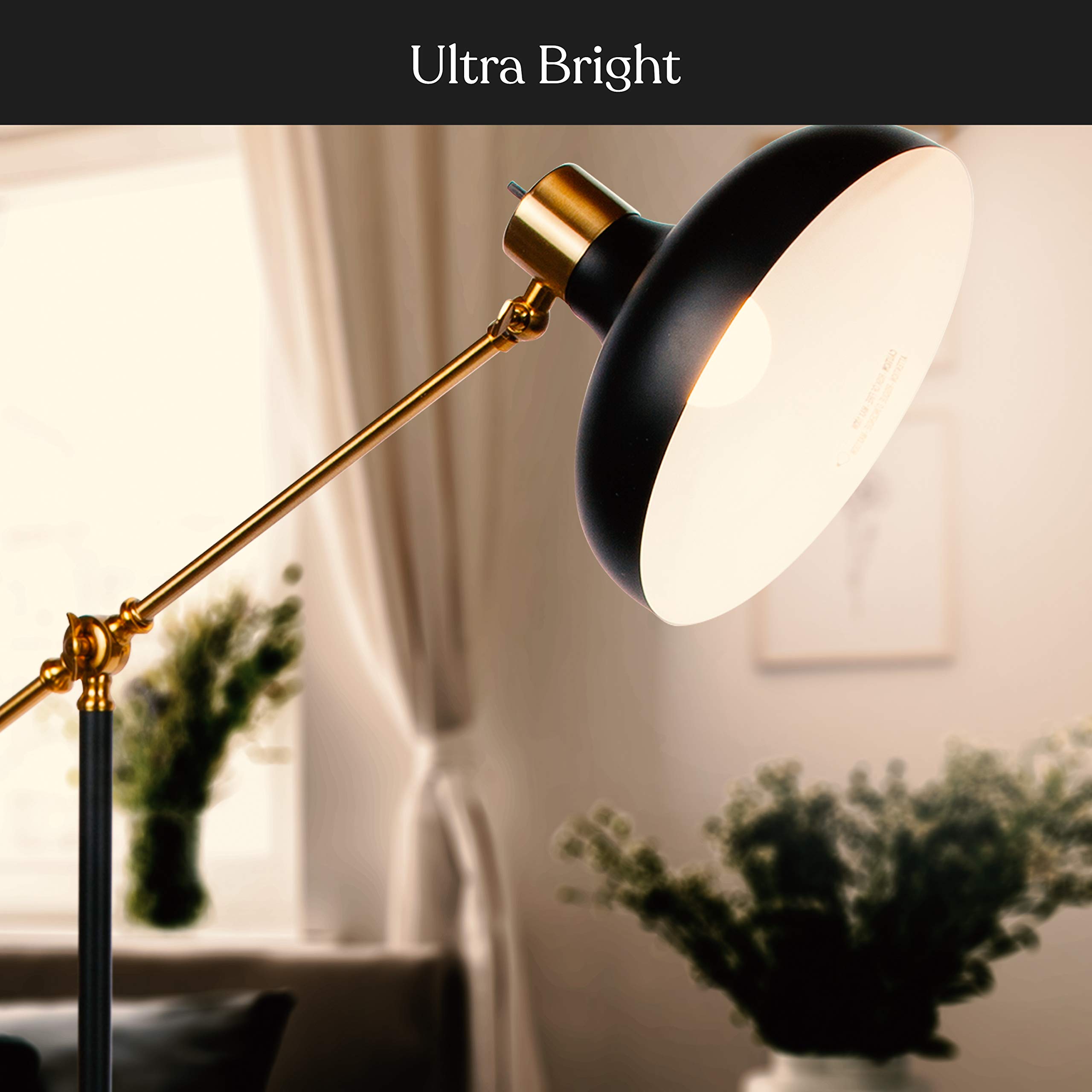 Brightech Wyatt 60 in. Classic Black Industrial 1-Light Height Adjustable LED Floor Lamp with Black Metal Bowl Shade FL-WYT-BLK