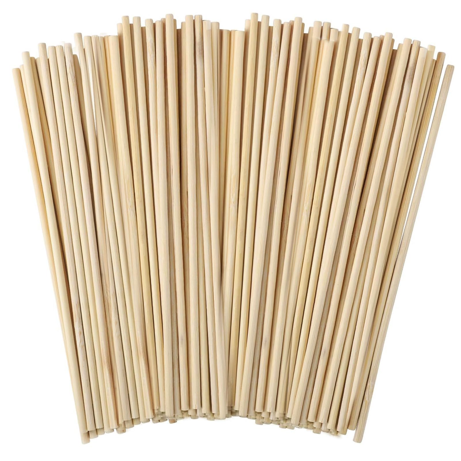 Wooden Sticks for Crafting, 100 Pcs Wooden Dowel Rods Round Wood Dowling Rods Hardwood Sticks for Crafts DIY 300mm x 3mm