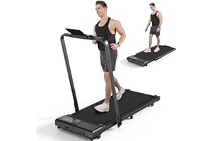 SupeRun 3 in 1 Walking Pad Treadmill- 3.0HP Folding Treadmills for Home Easy to Store, 300LBs Capacity Under Desk Treadmill Free Installation and Low Noise for Office Work