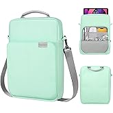 MoKo 9-11 Inch Tablet Sleeve Bag Handle Carrying Case with Shoulder Strap Fits New 11-inch iPad Pro M4/iPad Air M2, iPad 10th 10.9, i-Pad 9/8/7th 10.2, iPad Air 5/4th 10.9, Tab S8/S9 11, Mint Green
