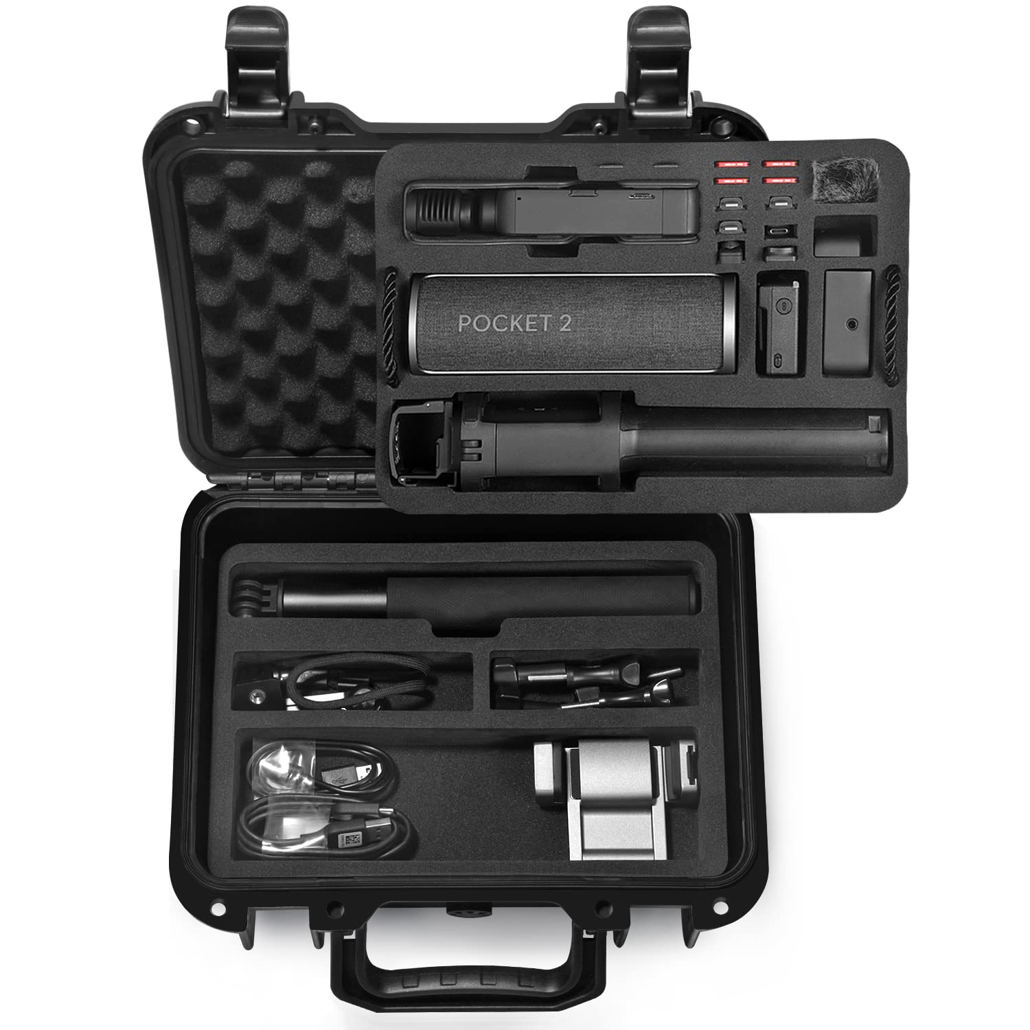 LEKUFEE Waterproof Carrying Case for DJI Pocket 2, Combo, and More Accessories (Case Only)